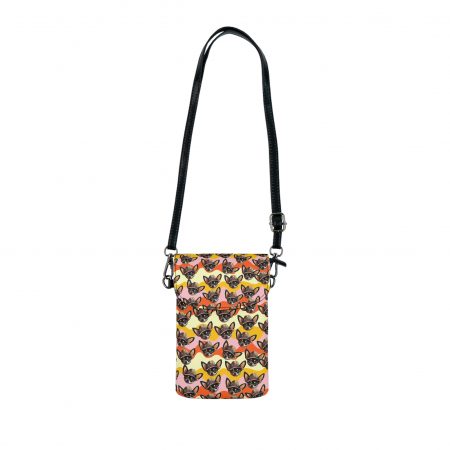 Small Cell Phone Wallet - Chihuahua with Brown Hat Design