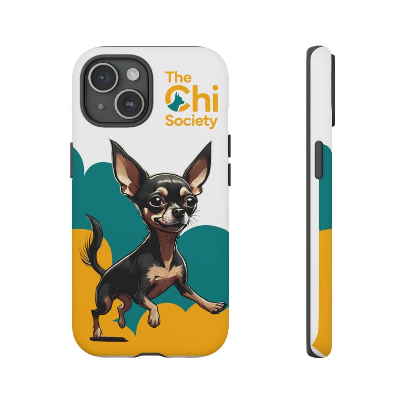 Tough Phone Case – Signature Logo + Running Chihuahua Design - Image 4